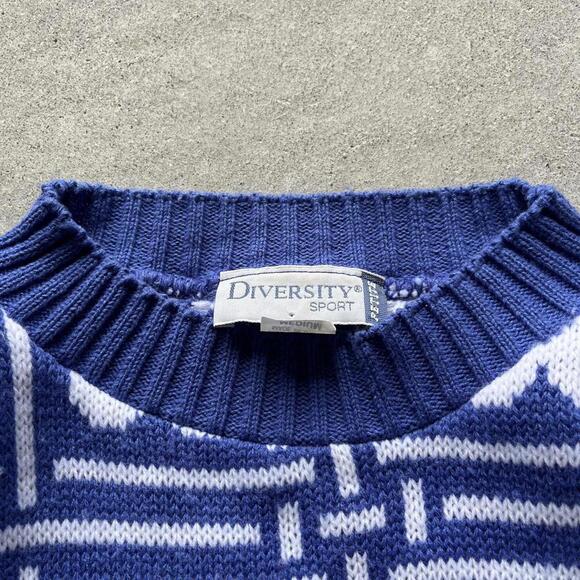 Vintage 90s Diversity Sport Pattern Knit Sweater - Picture 4 of 4
